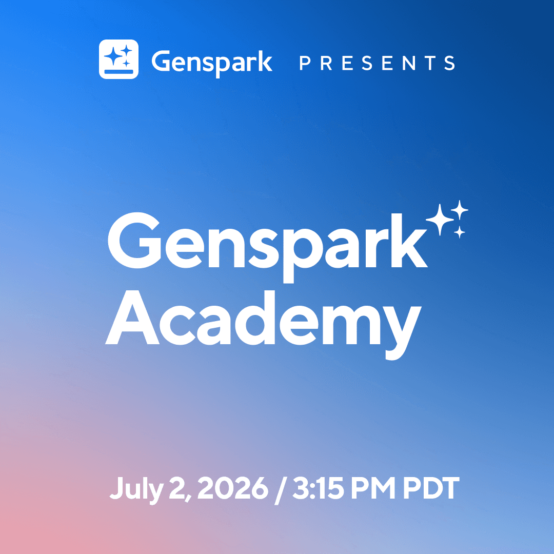 Genspark Academy: Poster, Prototype, and Ship in One Session