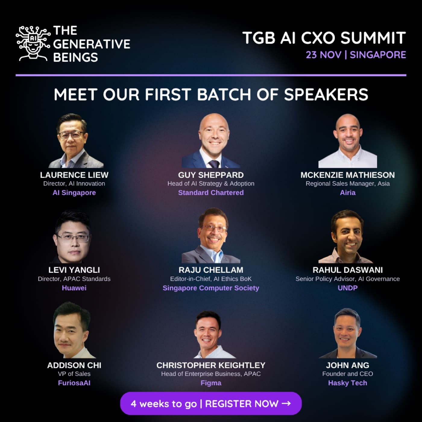 4 weeks to TGB AI CXO Summit: meet the first speakers