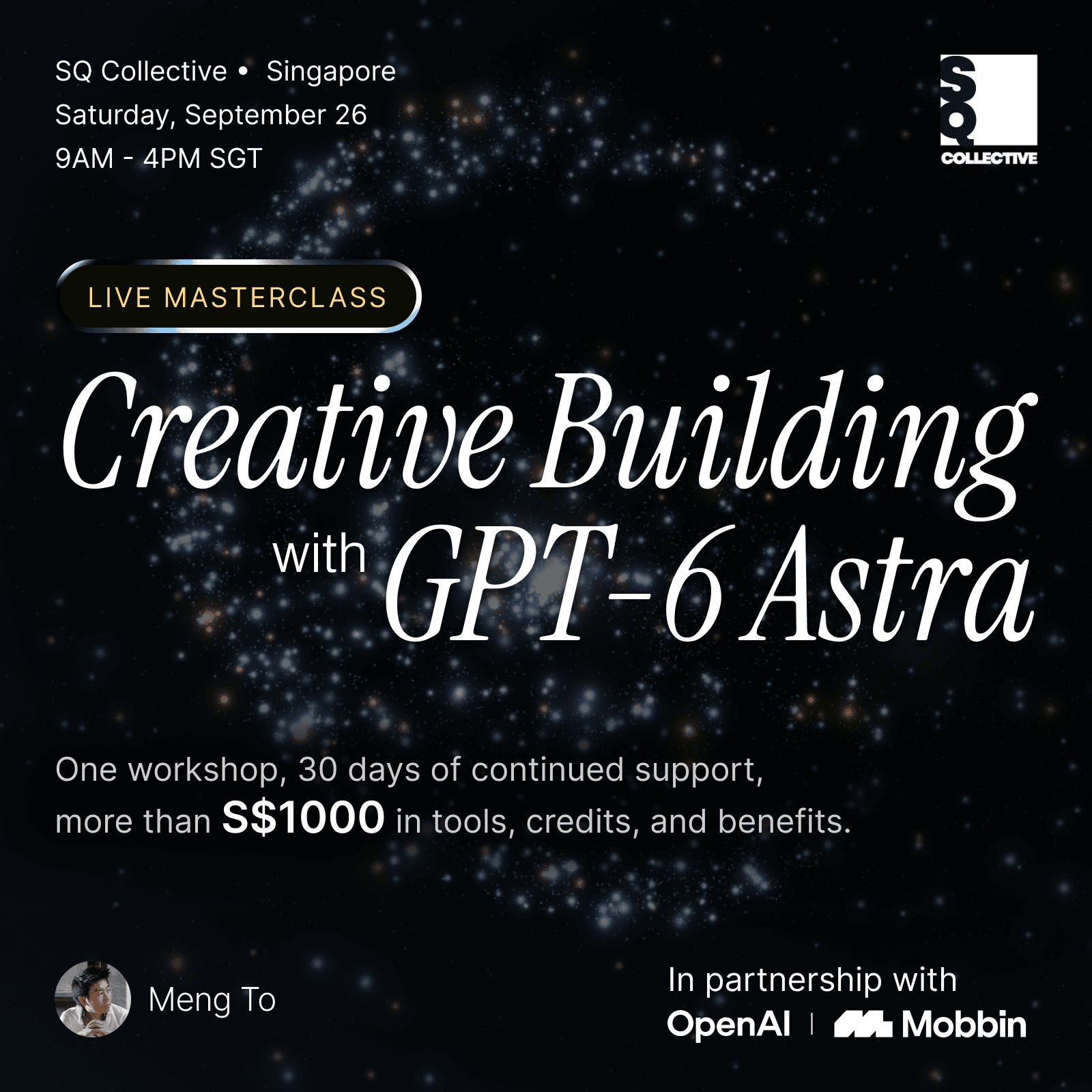 Creative Building with GPT-6 Astra: Live Masterclass with Meng To, Season 2